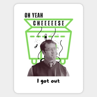 Cheese Old School Sticker